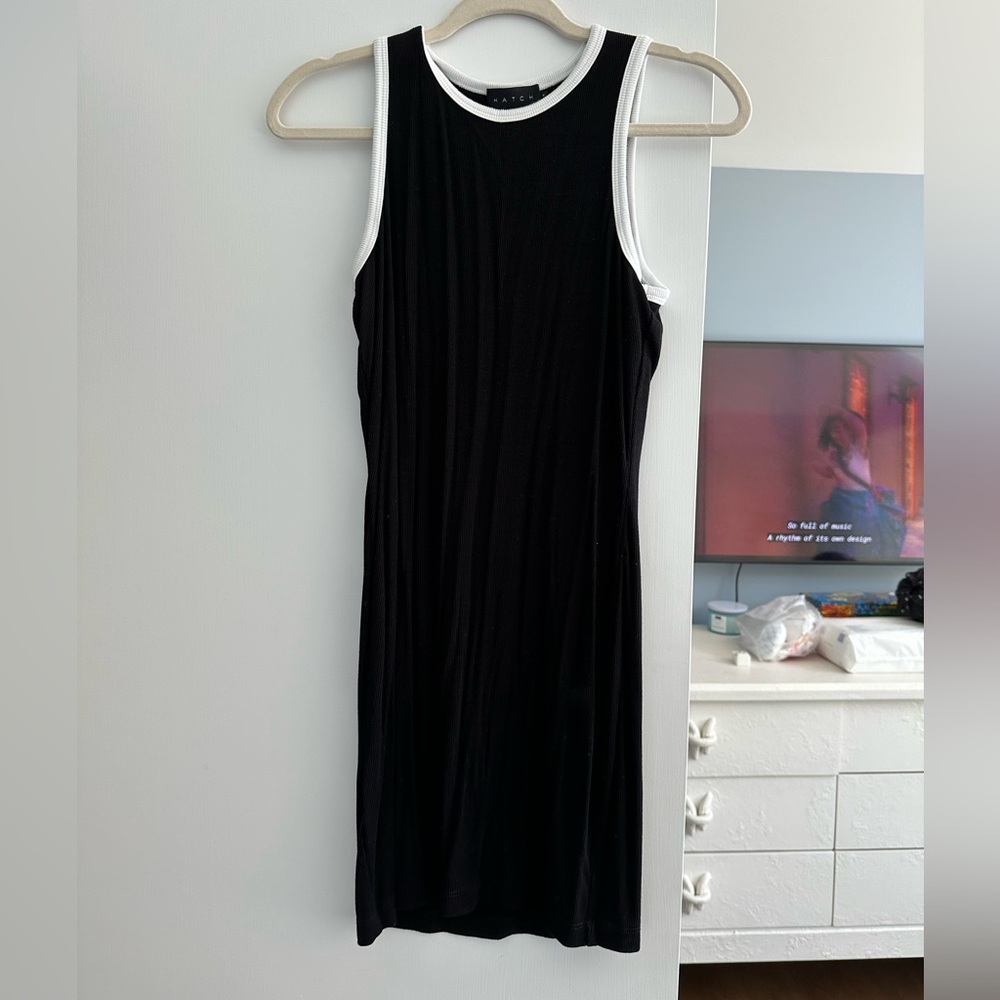 Hatch Black and White Midi Dress